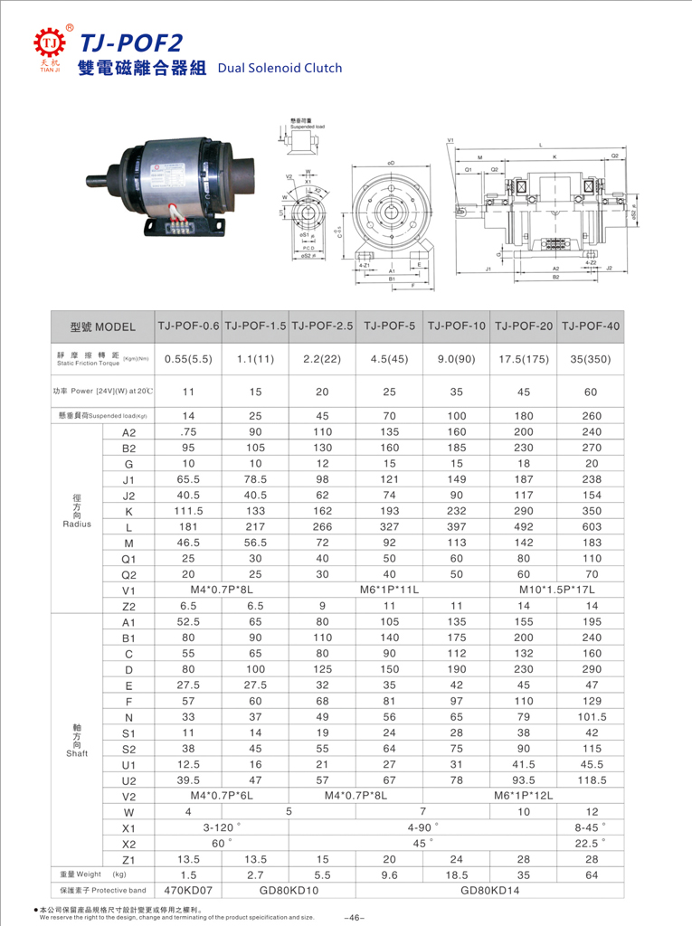 雙電磁離合器 雙電磁離合器